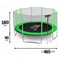 Батут Atlas Sport 465 см (15ft) Basic зеленый купить в Минске