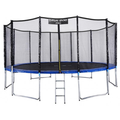 Батут Atlas Sport 490 см (16ft) PRO (усиленные опоры) синий купить в Минске