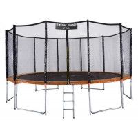 Батут Atlas Sport 490 см (16ft) PRO (усиленные опоры) оранжевый