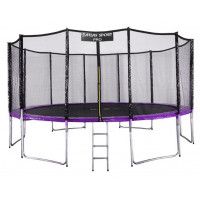 Батут Atlas Sport 490 см (16ft) PRO (усиленные опоры) фиолетовый