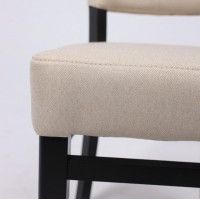 Стул Аврора КАМПАРИ бежевая рогожка Шерлок 110/черный купить в Минске