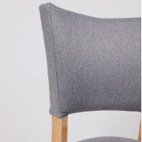 Стул Аврора КАМПАРИ серая рогожка Шерлок 980/дуб светлый купить в Минске