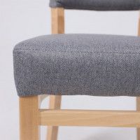 Стул Аврора КАМПАРИ серая рогожка Шерлок 980/дуб светлый купить в Минске