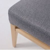 Стул Аврора КАМПАРИ серая рогожка Шерлок 980/дуб светлый купить в Минске