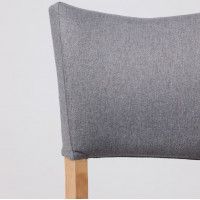 Стул Аврора КАМПАРИ серая рогожка Шерлок 980/дуб светлый купить в Минске