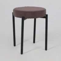 Табурет Кампо коричневый велюр Вивальди 24/черный купить в Минске