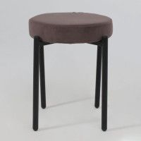 Табурет Кампо коричневый велюр Вивальди 24/черный купить в Минске