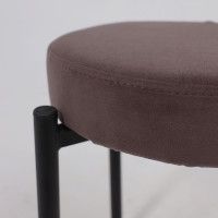 Табурет Кампо коричневый велюр Вивальди 24/черный купить в Минске