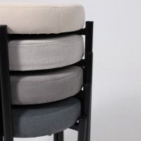 Табурет Кампо кремовый велюр Вивальди 02/черный купить в Минске