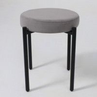 Табурет Кампо серый велюр Вивальди 07/черный купить в Минске