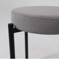 Табурет Кампо серый велюр Вивальди 07/черный купить в Минске