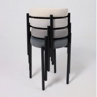 Табурет Кампо серый велюр Вивальди 07/черный купить в Минске