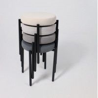 Табурет Кампо серый велюр Вивальди 07/черный купить в Минске