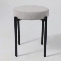 Табурет Кампо светло-серый велюр Вивальди 06/черный купить в Минске
