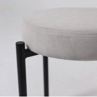 Табурет Кампо светло-серый велюр Вивальди 06/черный купить в Минске