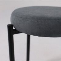 Табурет Кампо темно-серый велюр Вивальди 08/черный купить в Минске