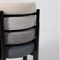 Табурет Кампо темно-серый велюр Вивальди 08/черный купить в Минске