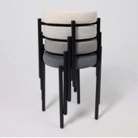 Табурет Кампо темно-серый велюр Вивальди 08/черный купить в Минске