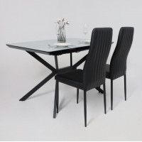 Стол ДЕЛИ ФЦ фотопечать 1200(1515)*800 мрамор №12/черный купить в Минске