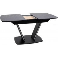 Стол ДРЕЗДЕН пластик премиум 1300(1615)*800 камень черный/черный купить в Минске Стол ДРЕЗДЕН пластик премиум 1300(1615)*800 камень черный/черный купить в Минске