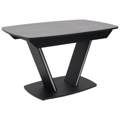 Стол ДРЕЗДЕН пластик премиум 1300(1615)*800 камень серый Greys grey/черный купить в Минске