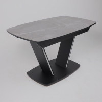 Стол ДРЕЗДЕН пластик премиум 1300(1615)*800 камень серый Greys grey/черный купить в Минске Стол ДРЕЗДЕН пластик премиум 1300(1615)*800 камень серый Greys grey/черный купить в Минске