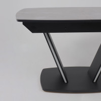 Стол ДРЕЗДЕН пластик премиум 1300(1615)*800 камень серый Greys grey/черный купить в Минске Стол ДРЕЗДЕН пластик премиум 1300(1615)*800 камень серый Greys grey/черный купить в Минске