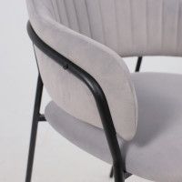 Стул Аврора КАВАЛА светло-серый Эстель 49/черный матовый купить в Минске Стул Аврора КАВАЛА светло-серый Эстель 49/черный матовый купить в Минске