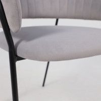 Стул Аврора КАВАЛА светло-серый Эстель 49/черный матовый купить в Минске Стул Аврора КАВАЛА светло-серый Эстель 49/черный матовый купить в Минске