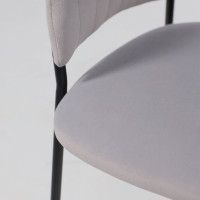 Стул Аврора КАВАЛА светло-серый Эстель 49/черный матовый купить в Минске Стул Аврора КАВАЛА светло-серый Эстель 49/черный матовый купить в Минске