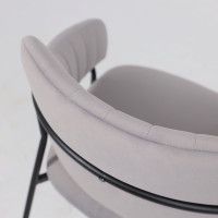 Стул Аврора КАВАЛА светло-серый Эстель 49/черный матовый купить в Минске Стул Аврора КАВАЛА светло-серый Эстель 49/черный матовый купить в Минске