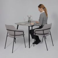 Стул Аврора КАВАЛА светло-серый Эстель 49/черный матовый купить в Минске Стул Аврора КАВАЛА светло-серый Эстель 49/черный матовый купить в Минске