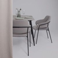 Стул Аврора КАВАЛА светло-серый Эстель 49/черный матовый купить в Минске Стул Аврора КАВАЛА светло-серый Эстель 49/черный матовый купить в Минске