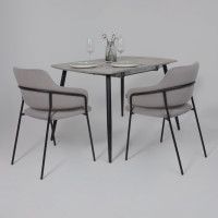 Стул Аврора КАВАЛА светло-серый Эстель 49/черный матовый купить в Минске Стул Аврора КАВАЛА светло-серый Эстель 49/черный матовый купить в Минске