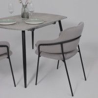 Стул Аврора КАВАЛА светло-серый Эстель 49/черный матовый купить в Минске Стул Аврора КАВАЛА светло-серый Эстель 49/черный матовый купить в Минске