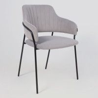 Стул Аврора КАВАЛА светло-серый Эстель 49/черный матовый купить в Минске Стул Аврора КАВАЛА светло-серый Эстель 49/черный матовый купить в Минске