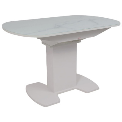 Стол КОРСИКА (фотопечать) мрамор белый / белый матовый купить в Минске