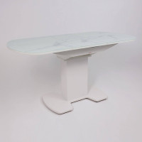 Стол КОРСИКА (фотопечать) мрамор белый / белый матовый купить в Минске