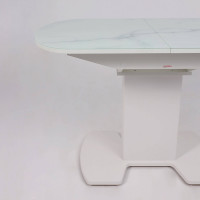 Стол КОРСИКА (фотопечать) мрамор белый / белый матовый купить в Минске