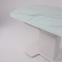 Стол КОРСИКА (фотопечать) мрамор белый / белый матовый купить в Минске