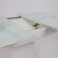 Стол КОРСИКА (фотопечать) мрамор белый / белый матовый купить в Минске