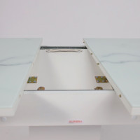 Стол КОРСИКА (фотопечать) мрамор белый / белый матовый купить в Минске