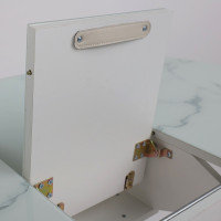 Стол КОРСИКА (фотопечать) мрамор белый / белый матовый купить в Минске