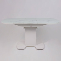 Стол КОРСИКА (фотопечать) мрамор белый / белый матовый купить в Минске