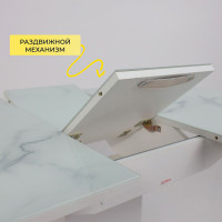 Стол КОРСИКА (фотопечать) мрамор белый / белый матовый купить в Минске