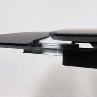 Стол ЛЕ-МАН 1200(1840)*800 стекло черный OptiWhite/черный матовый купить в Минске