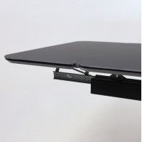 Стол ЛЕ-МАН 1200(1840)*800 стекло черный OptiWhite/черный матовый купить в Минске