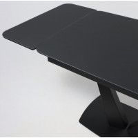 Стол ЛЕ-МАН 1200(1840)*800 стекло черный OptiWhite/черный матовый купить в Минске