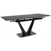 Стол ЛЕ-МАН 1200(1840)*800 стекло черный OptiWhite/черный матовый купить в Минске