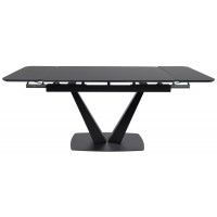 Стол ЛЕ-МАН 1200(1840)*800 стекло черный OptiWhite/черный матовый купить в Минске